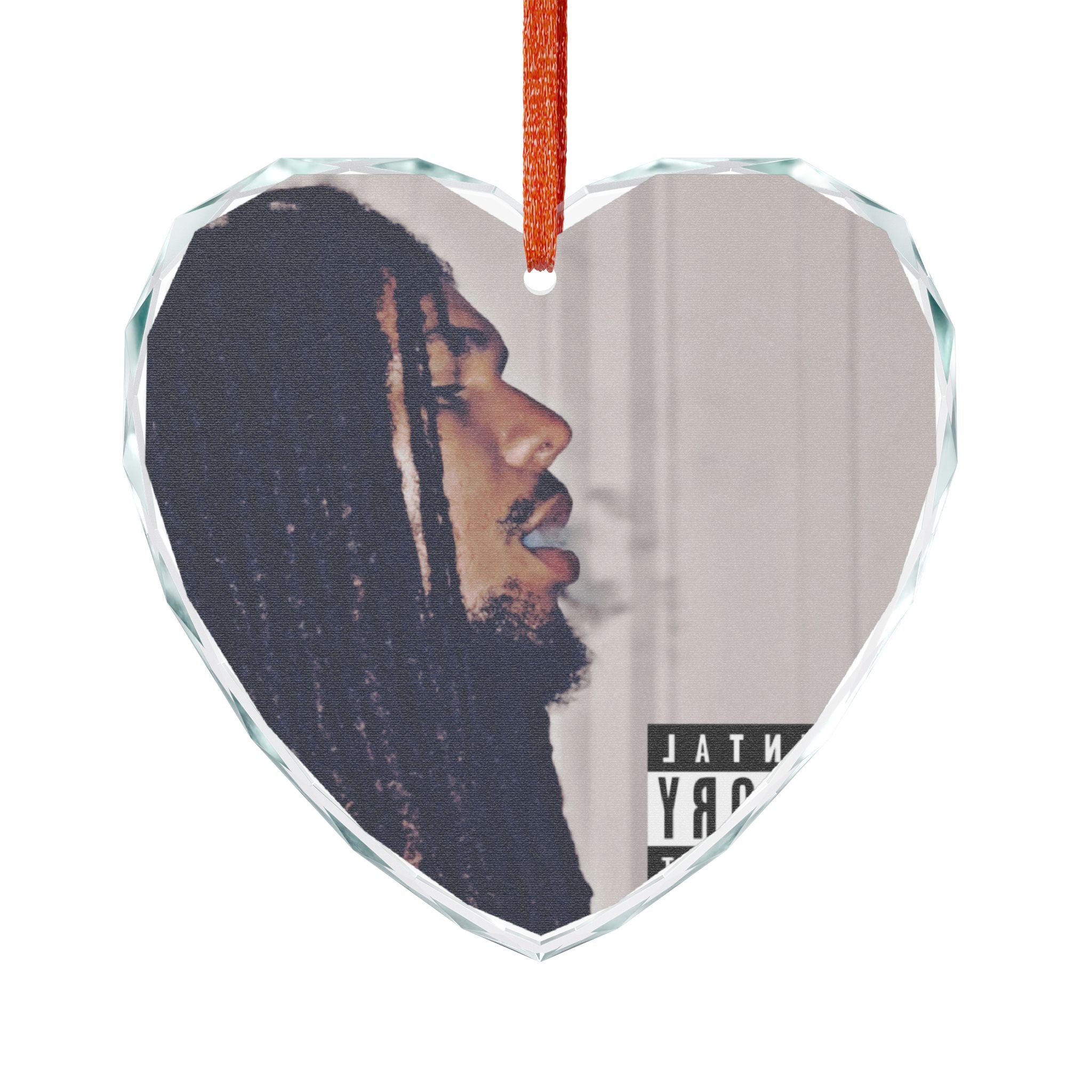 Quanny Mann Heart-Shaped Crystal Glass Ornament - Unique Gift for Music Lovers