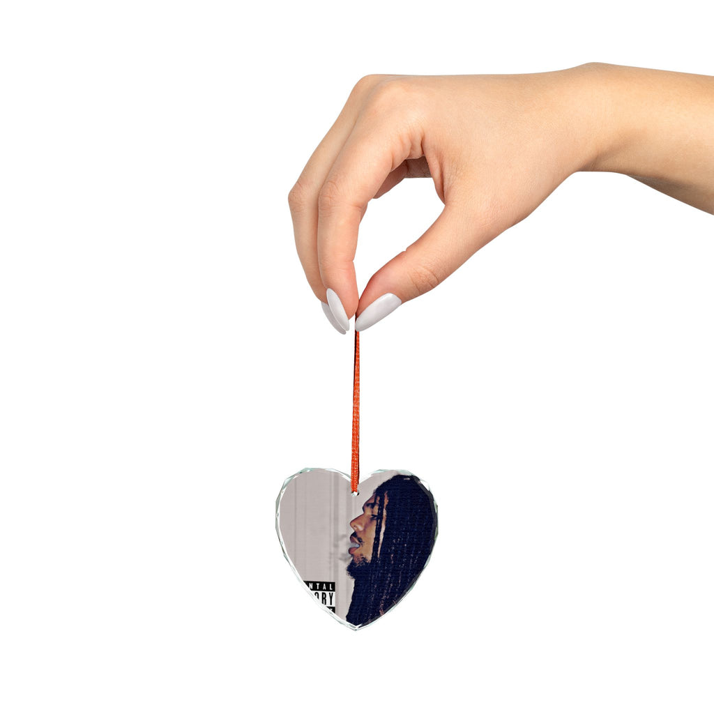 Quanny Mann Heart-Shaped Crystal Glass Ornament - Unique Gift for Music Lovers