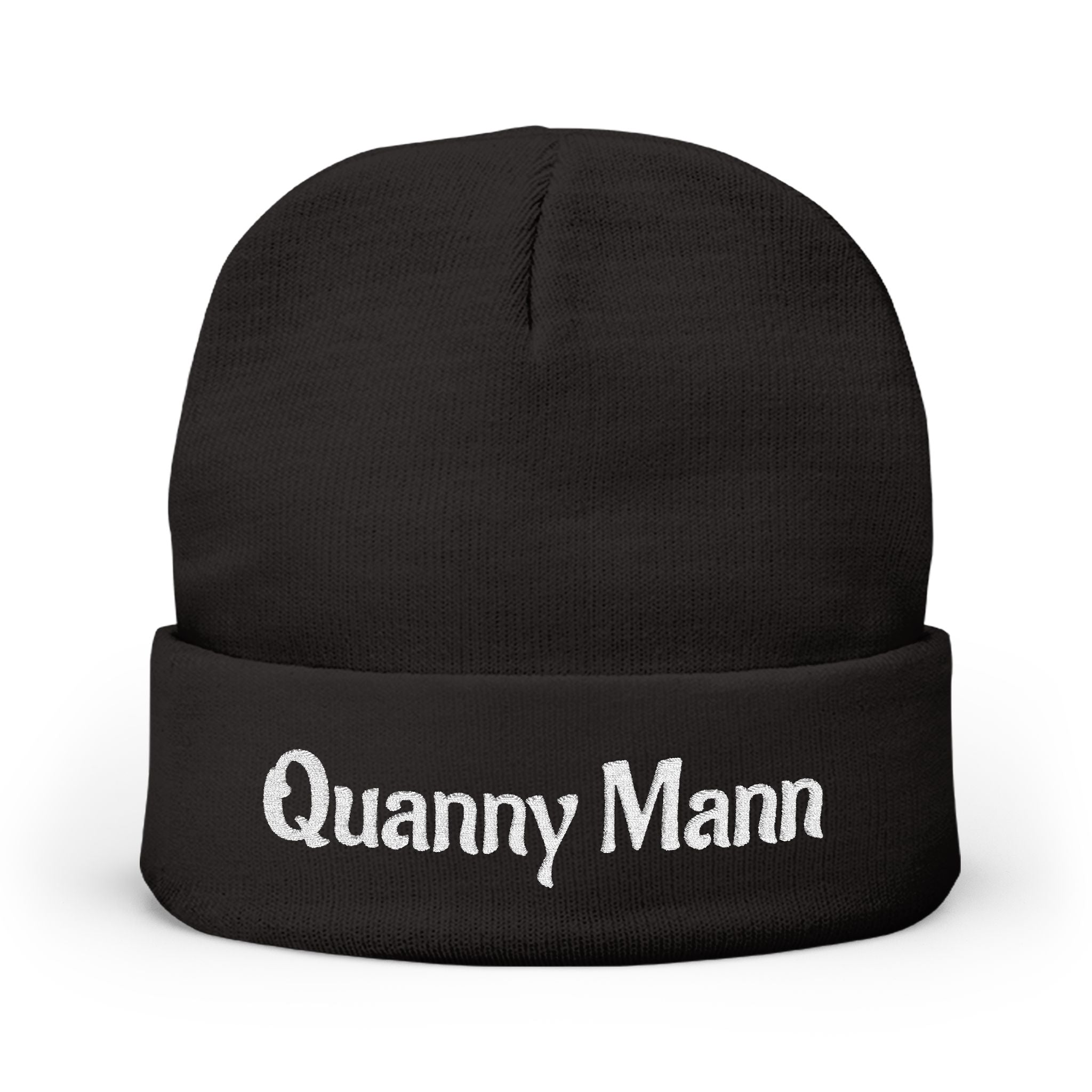 Quanny Mann Knit Beanie (Embroidery)