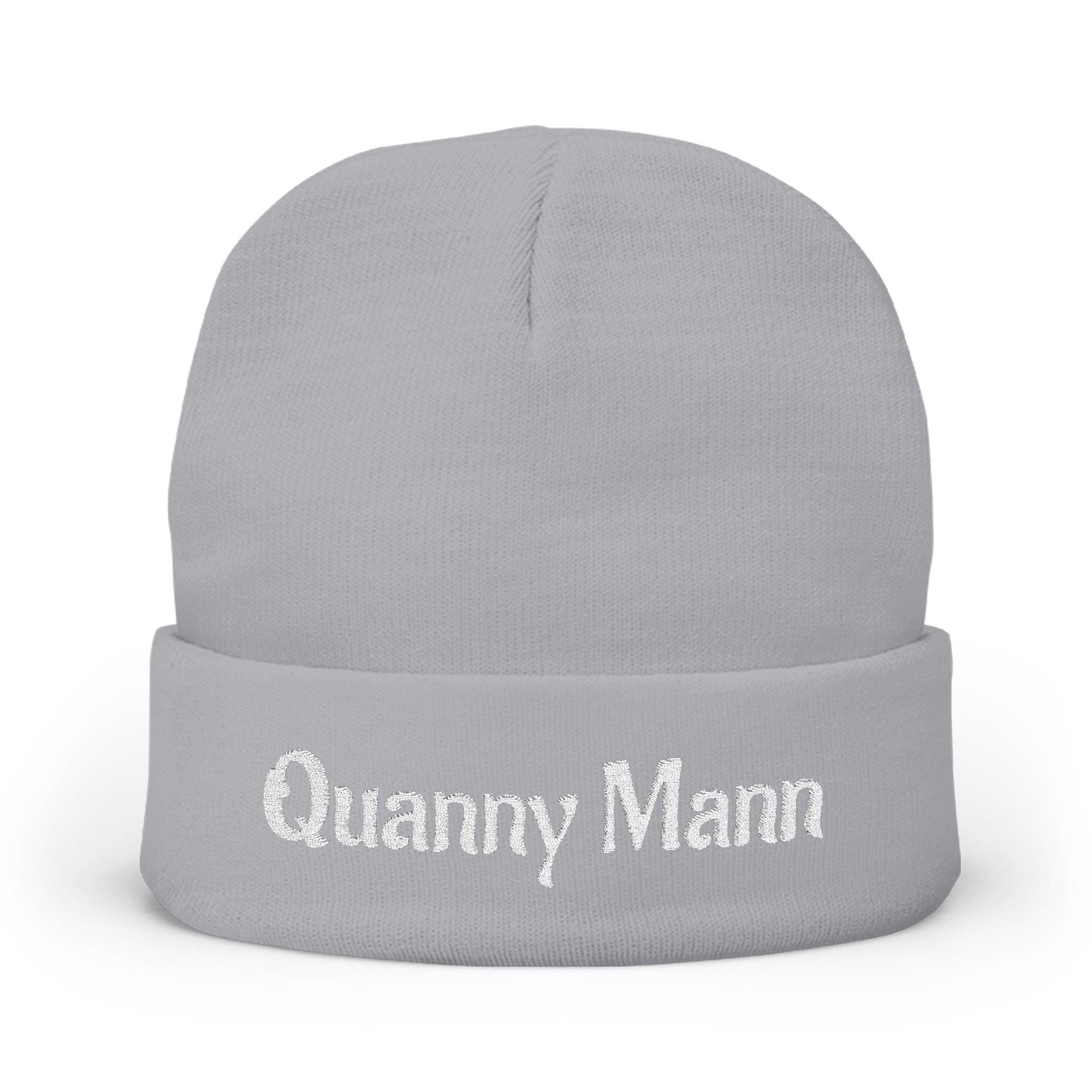 Quanny Mann Knit Beanie (Embroidery)