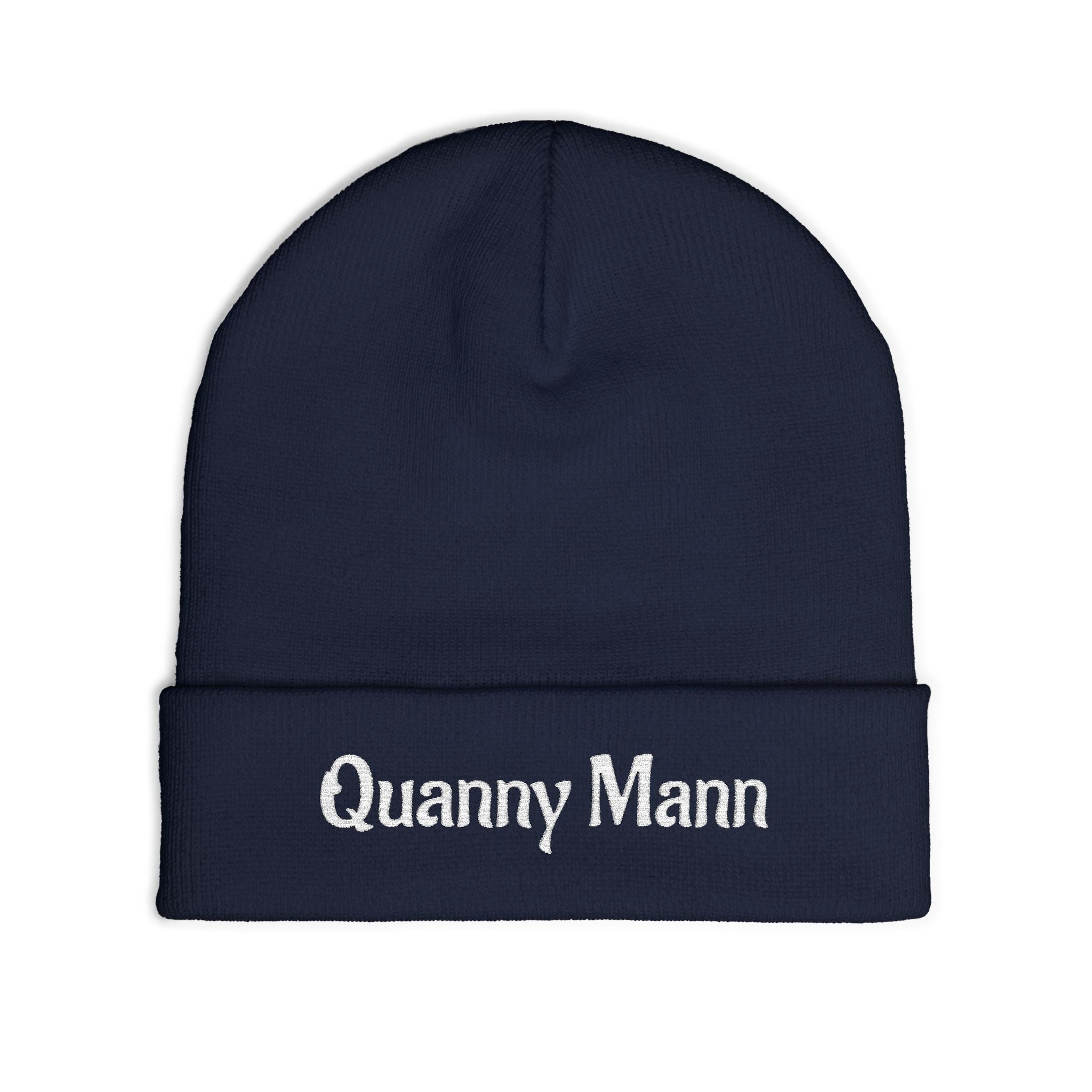 Quanny Mann Knit Beanie (Embroidery)