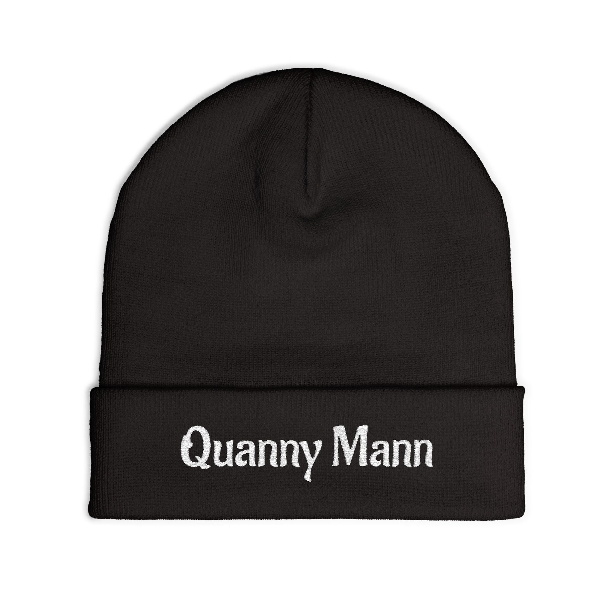 Quanny Mann Knit Beanie (Embroidery)