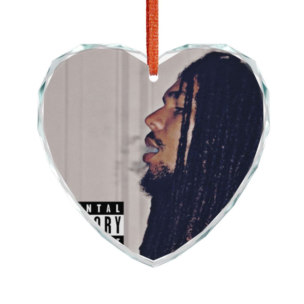 Quanny Mann Heart-Shaped Crystal Glass Ornament - Unique Gift for Music Lovers