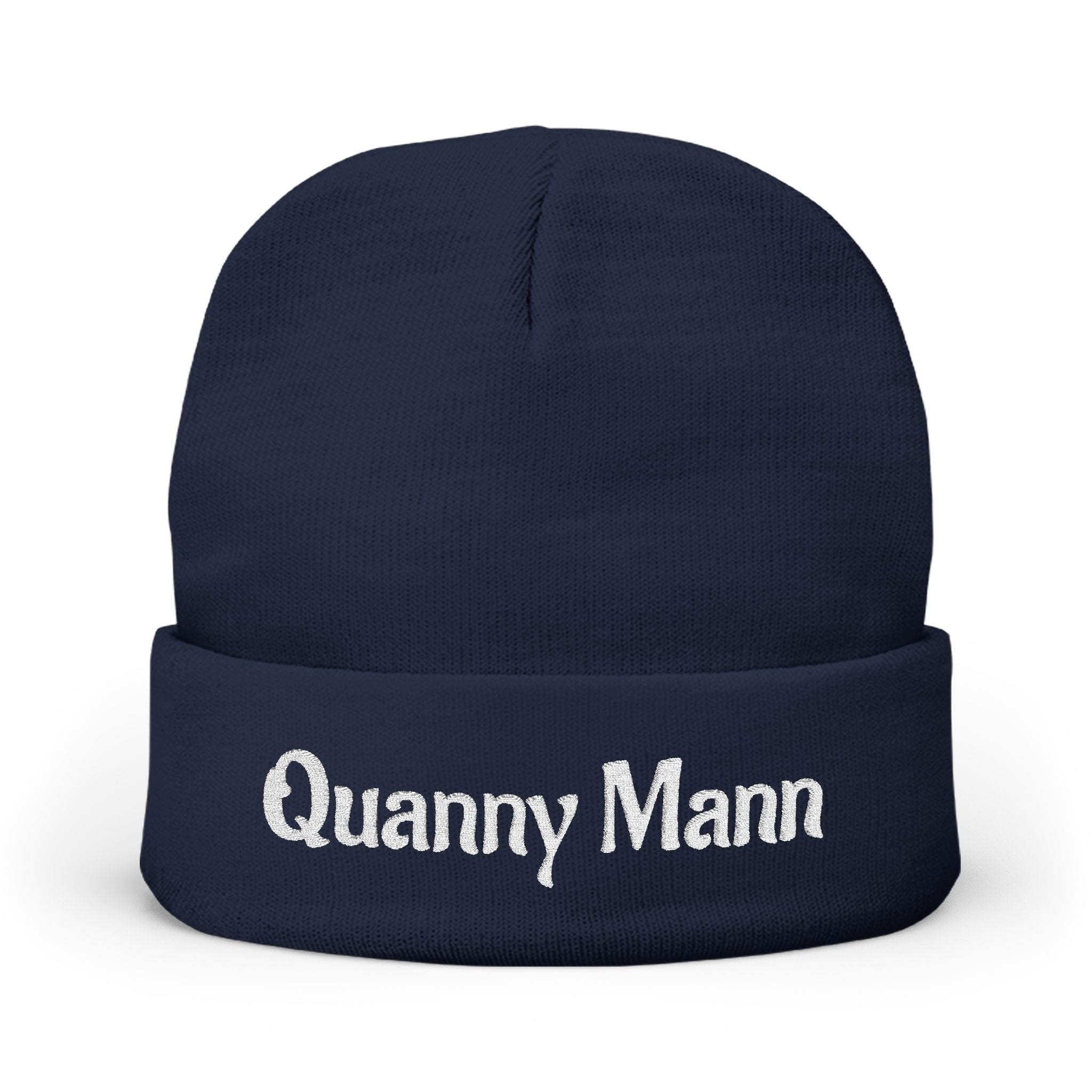 Quanny Mann Knit Beanie (Embroidery)